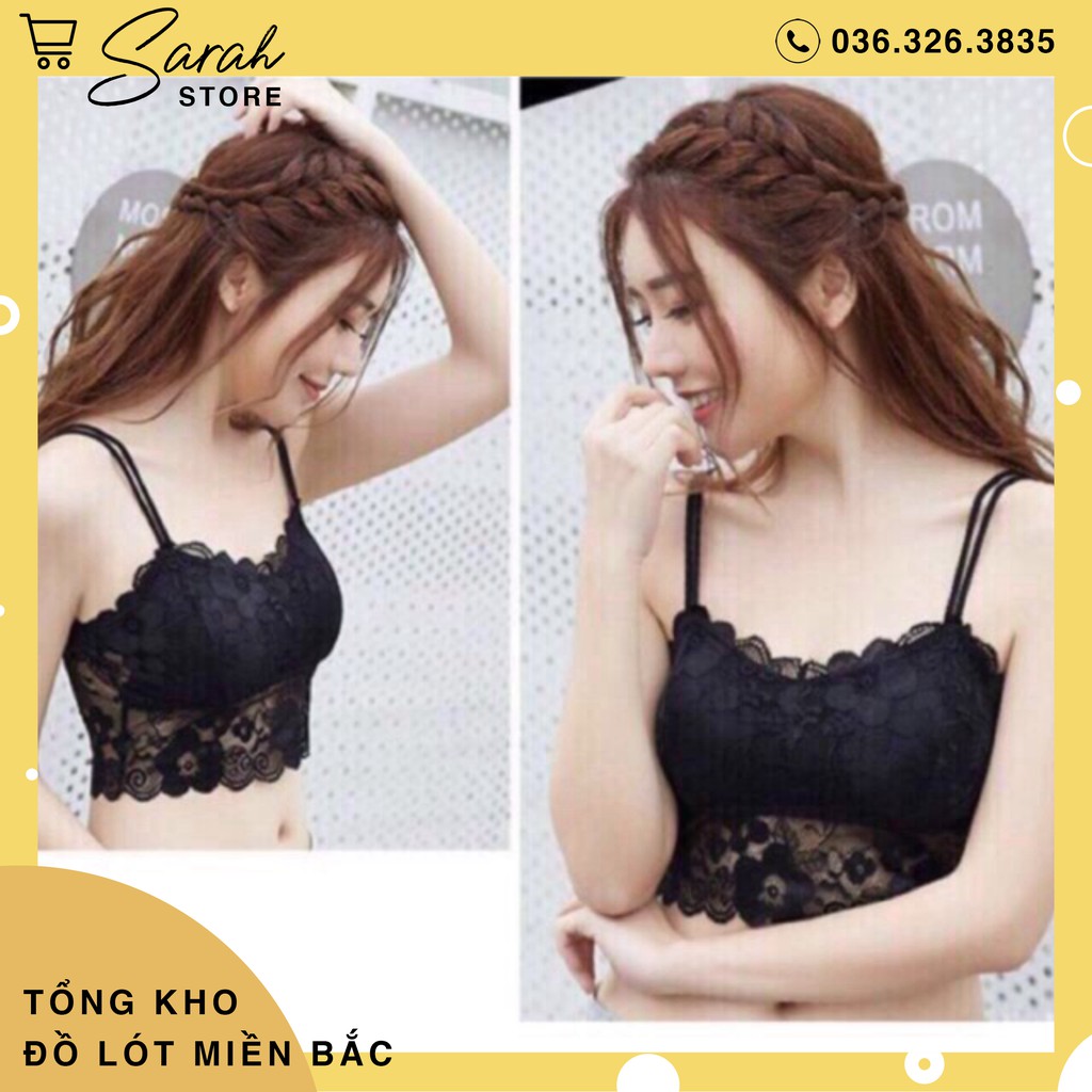 Áo Bra Ren Hoa 2 Dây Đẹp Gợi Cảm, Áo Bra Hoa