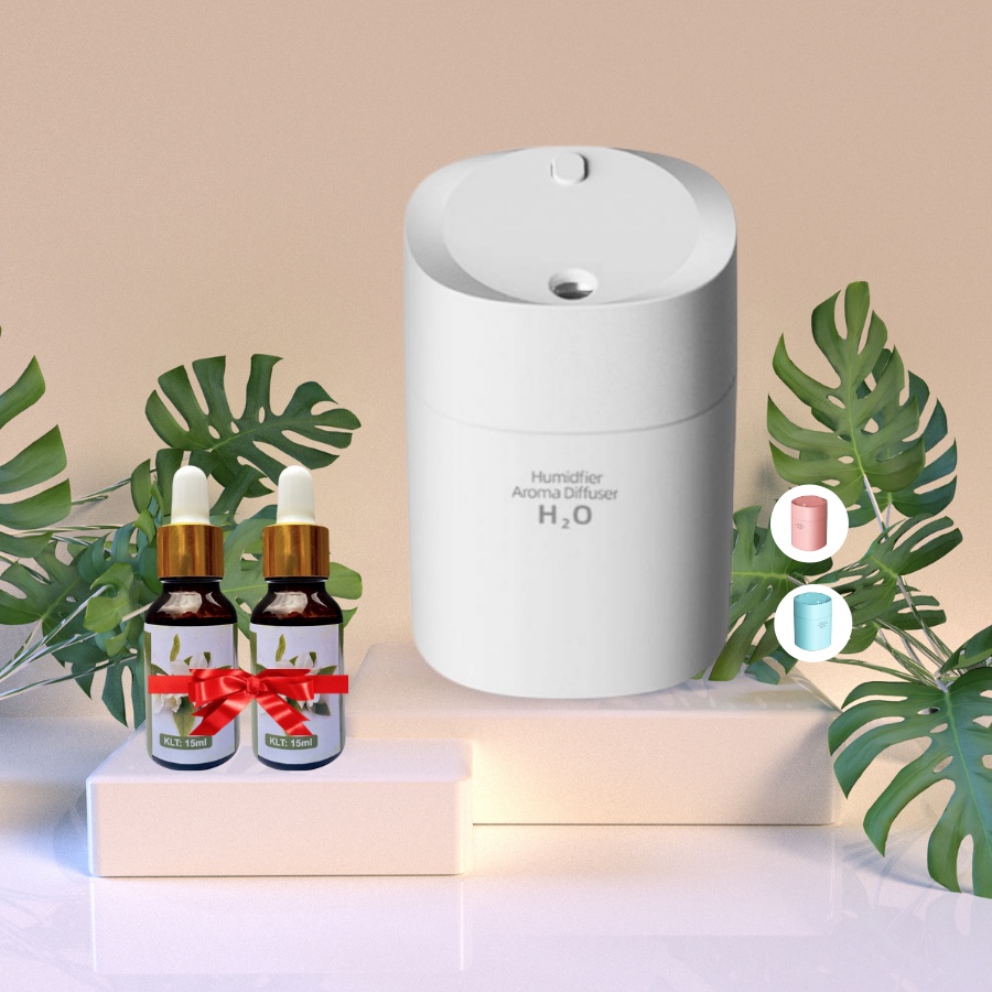Máy Phun Sương Tinh Dầu Phòng Ngủ H2O 220ml Xông Phòng Khuếch Tán Toả Hương Thơm Tạo Độ Ẩm Khử Mùi Đuổi Muỗi Côn Trùng