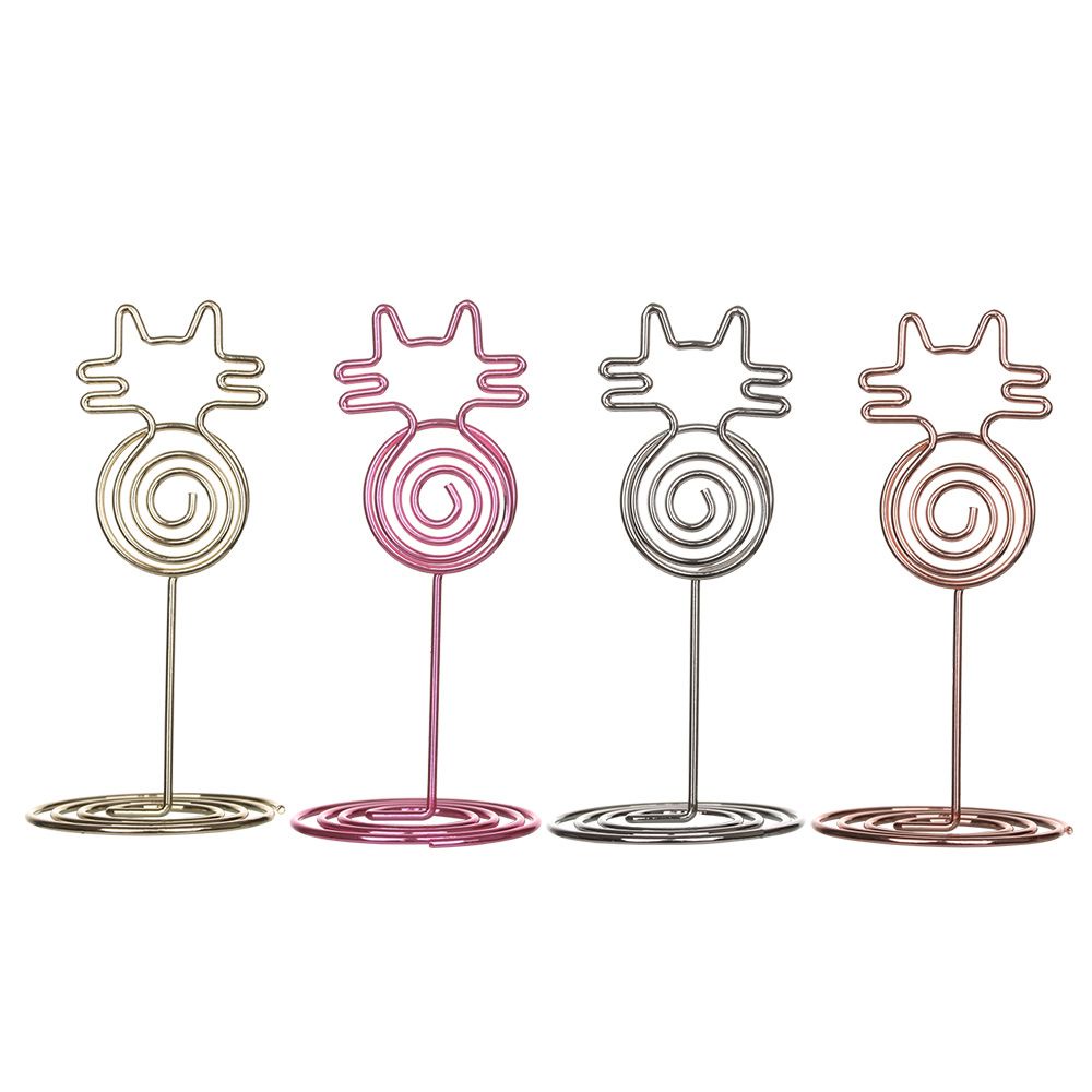 Set 1/ 5 kẹp giấy hình mèo bằng kim loại trang trí để bàn dễ thương