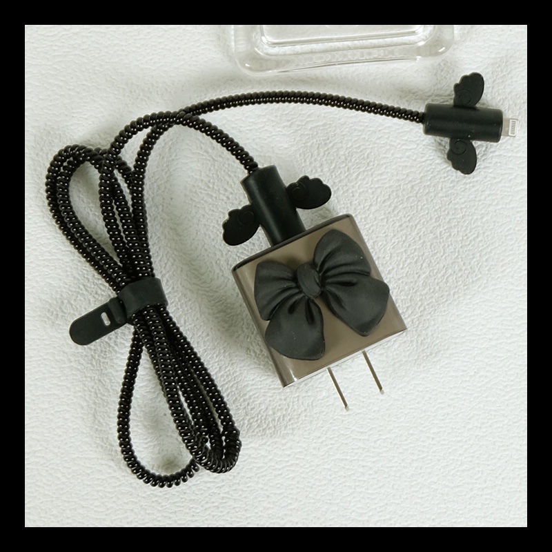 Ốp Điện Thoại Bảo Vệ Cho TPU Black Bow Style compatible for iPhone 11 12 13 Pro Max compatible for iPad Pro Air Mini 18w 20w