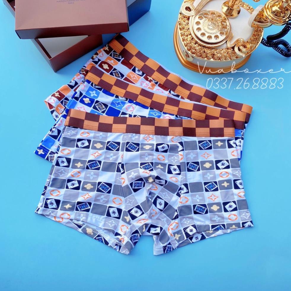 Quần Lót Nam Boxer LOUISVUTON Quần Sịp Nam Thun Lạnh Kháng Khuẩn Nhanh Khô Siêu Co Dãn Độ Bền Cao LV-TL1
