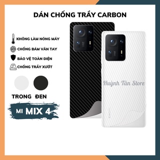 Miếng dán decal carbon mặt sau Xiaomi Mi Mix 4 5G chống trầy mặt lưng,chống bám vân tay