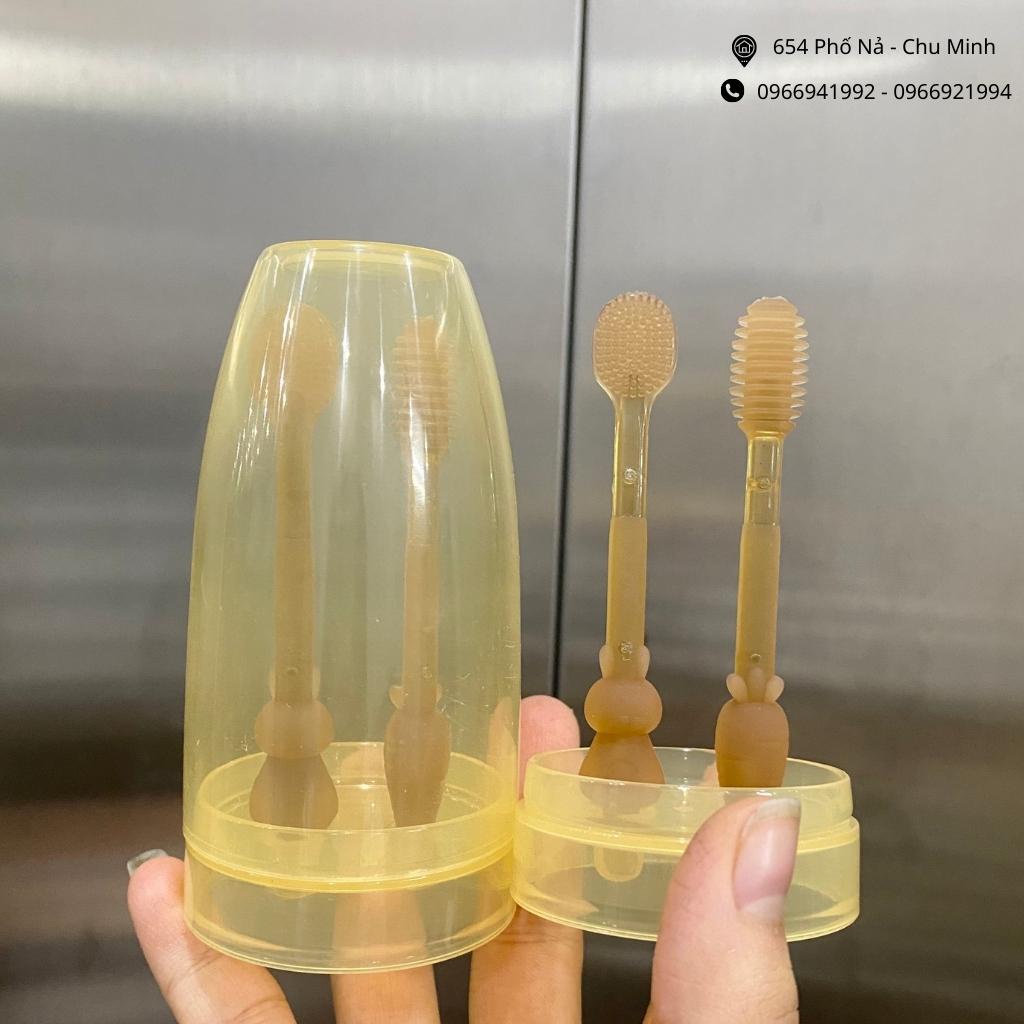 Set Rơ Lưỡi + Bàn Chải Silicon Siêu Mềm An Toàn12000 Cho Bé 0-18 THÁNG