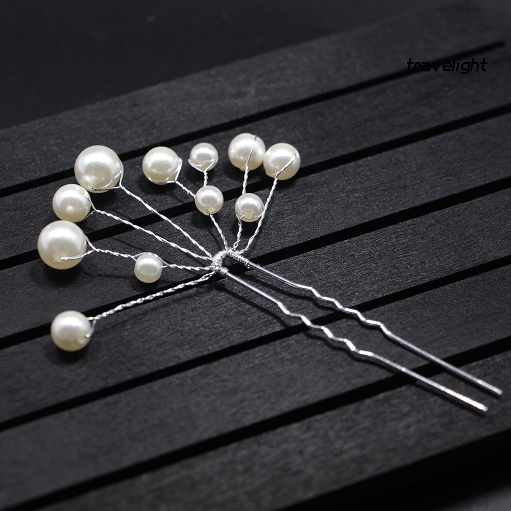 Set 2 Kẹp Tóc Đính Ngọc Trai Giả Lấp Lánh Thời Trang Dự Tiệc Cho Nữ