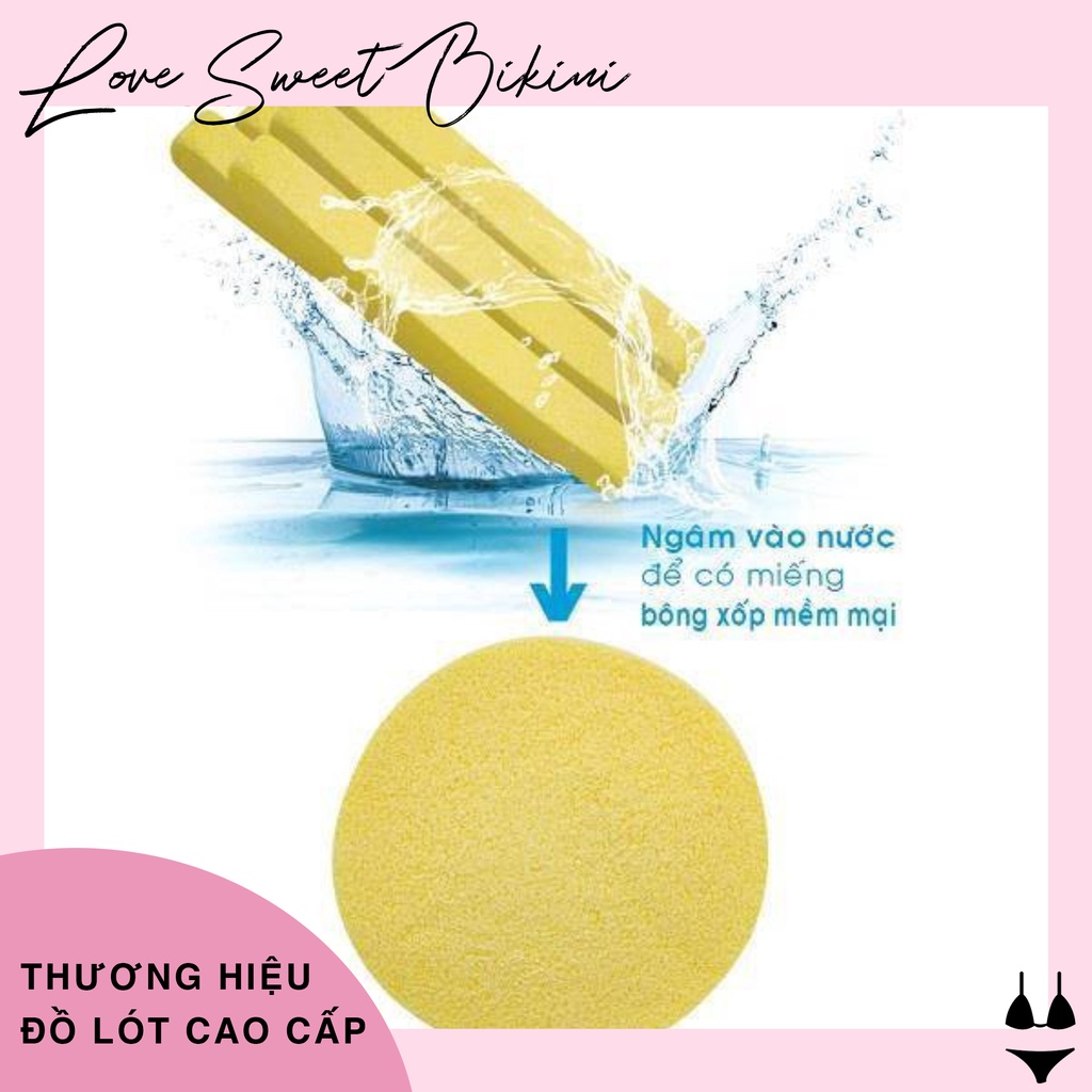 Bọt biển - Bông nở rửa mặt Chivey 12 miếng / Miếng mút rửa mặt bọt biển dạng nén ( Gói 12 thanh)