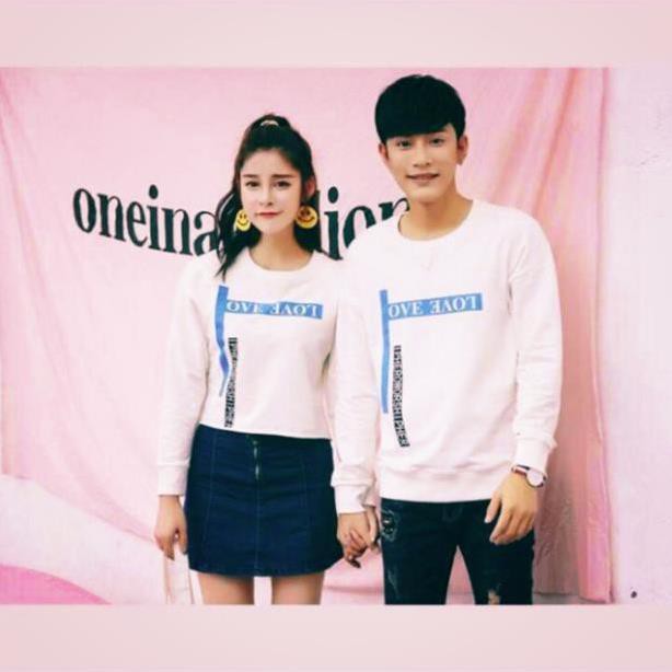 Đồ cặp nam nữ thun cotton tay dài Love love