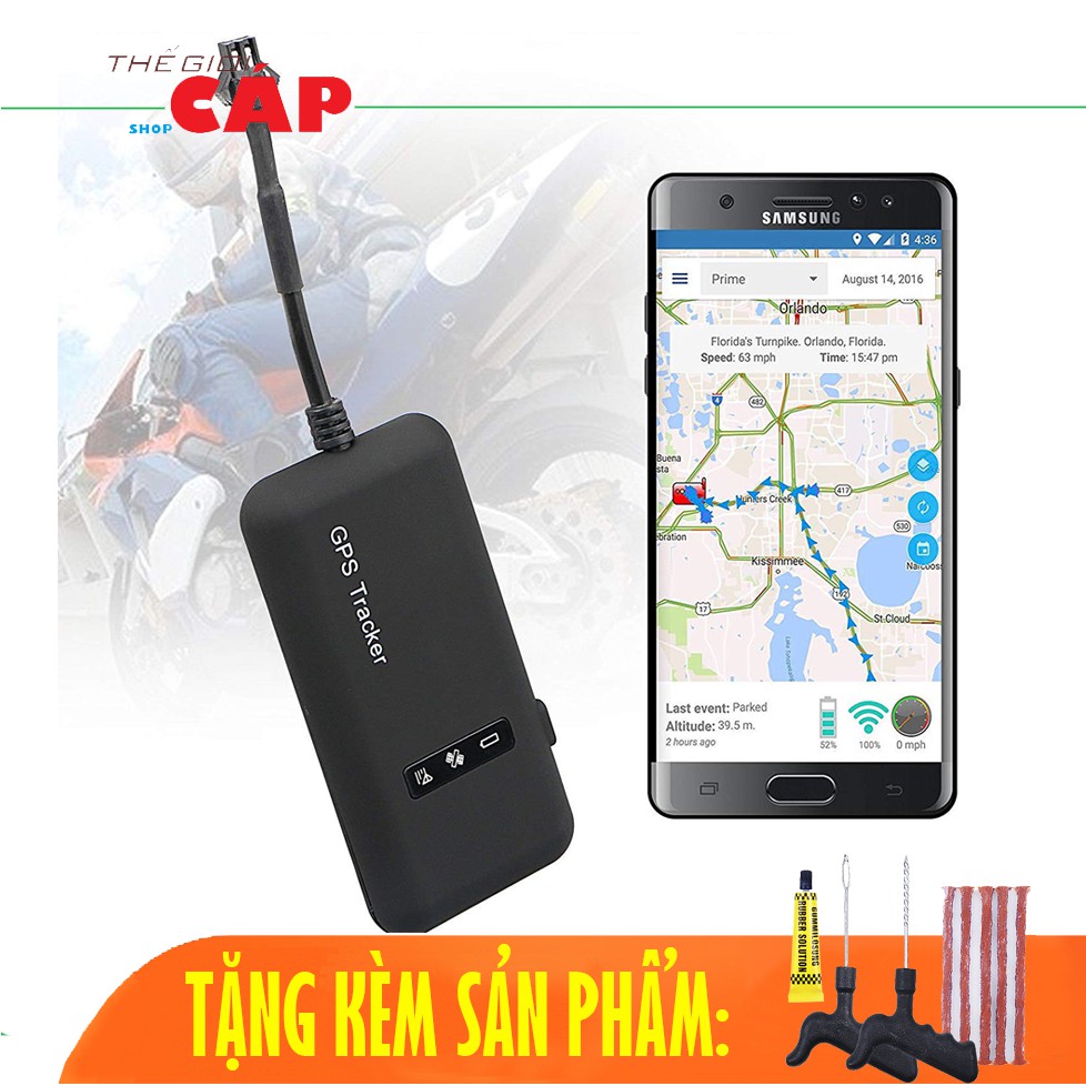 Thiết Bị Định Vị GPS Cho Ôto Xe Máy GT-02 Tặng Kèm Bộ Vá Xăm Xe