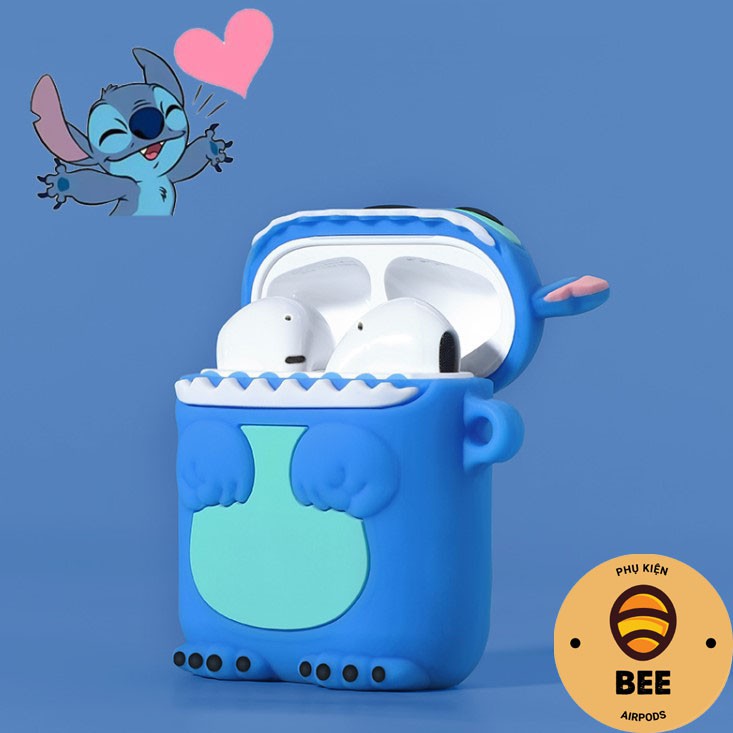 Case Airpods Vỏ bao Tai Nghe Airpod Nhân Vật Hoạt Hình Stitch Cho Airpod 1 2 Pro Bằng Silicon Dẻo Siêu Cute - BEE SHOP