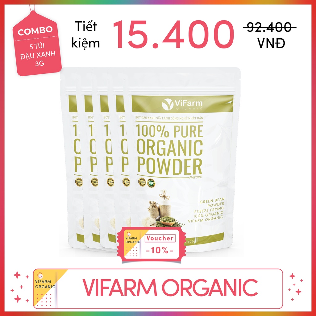 Bột Đậu Xanh Nguyên Chất 50g Làm Đẹp Da Tự Nhiên, Làm Bánh, Nấu Cháo