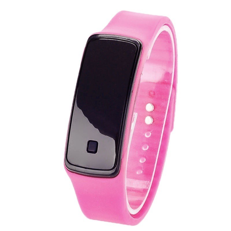 Đồng hồ đeo tay điện tử dây silicone mặt màn hình led kỹ thuật số kiểu thể thao chạy bộ cho nam và nữ