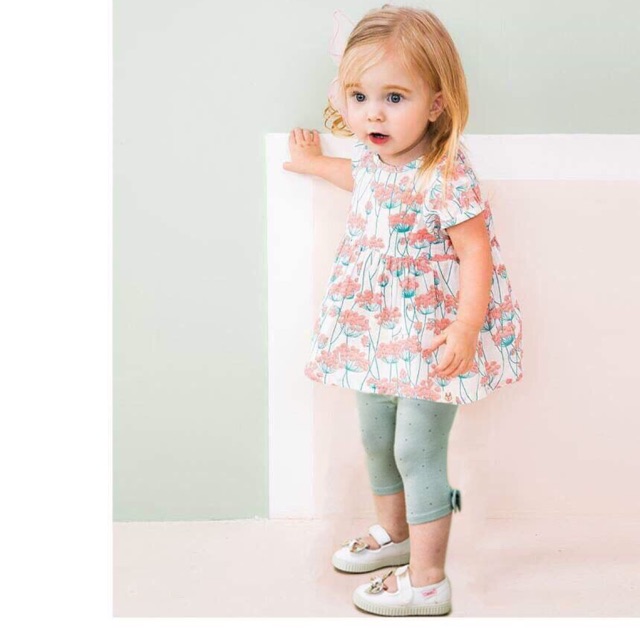 Set Áo Váy Bé Gái Xuất Hàn + Quần Legging