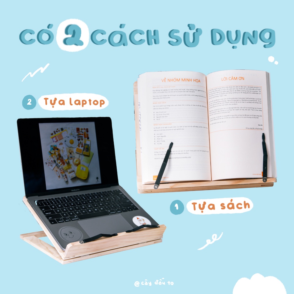 Tựa/Giá Kê Sách - Laptop - iPad Gỗ | BigBuy360 - bigbuy360.vn