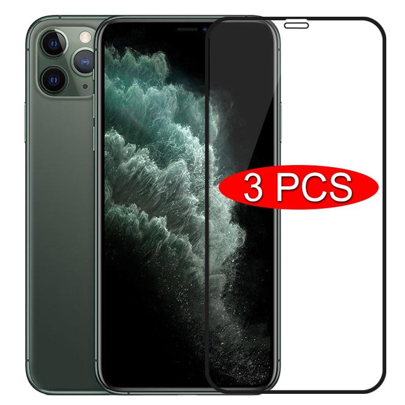 Set 3 kính cường lực bảo vệ toàn màn hình cho iPhone 13 12 11 7 8 6 6s Plus SE 2020