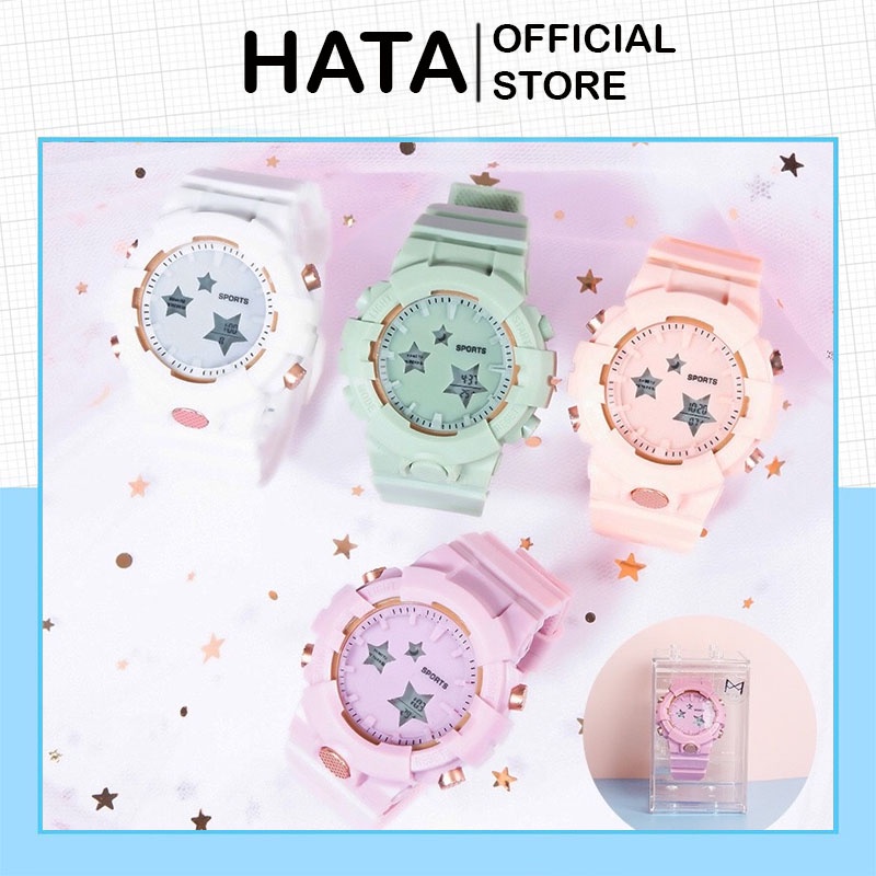 Đồng Hồ Thể Thao Nam Nữ Cao Cấp SPORTS WATCH 453 Hình Ngôi Sao Cực Đẹp