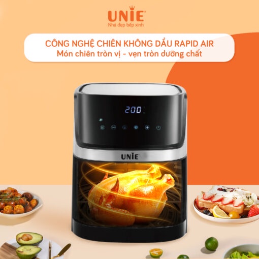 [Mã ELHADEV giảm 4% đơn 300K] Nồi chiên không dầu UNIE UE-600 dung tích 6.5 Lít công suất 1500W