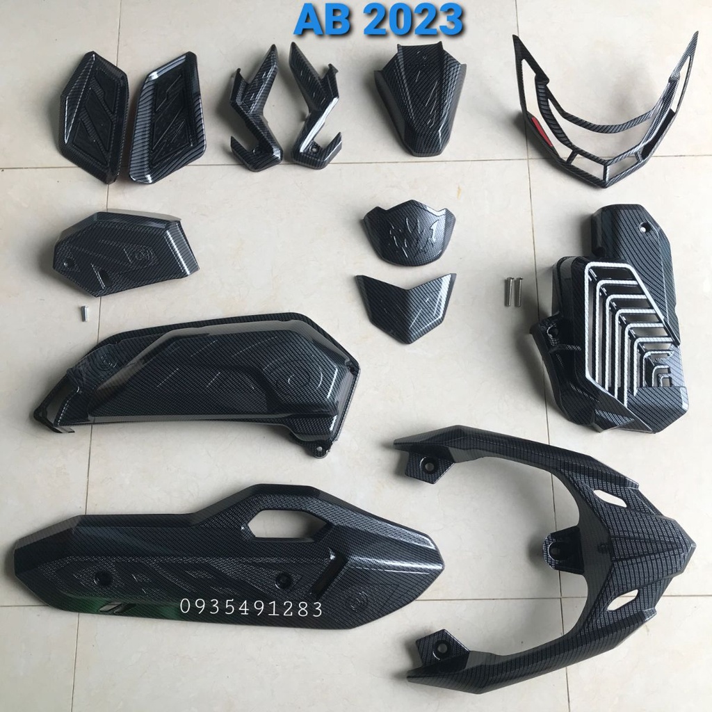 [MiễnShipĐơn100k] Phụ Kiện Air Blade 2022-2023 Bản 125/160 Carbon,  Ốp Xe AB Airblade 2023 Cacbon, Đồ Chơi Xe AB