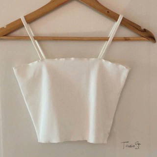 Áo croptop 2 dây cuốn biên