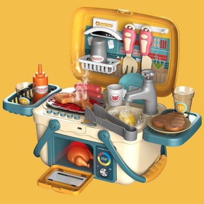 Bộ đồ chơi nấu ăn-bác sĩ-nướng BBQ Foxi-nhập vai-giáo dục hướng nghiệp-có pin-âm thanh như thật