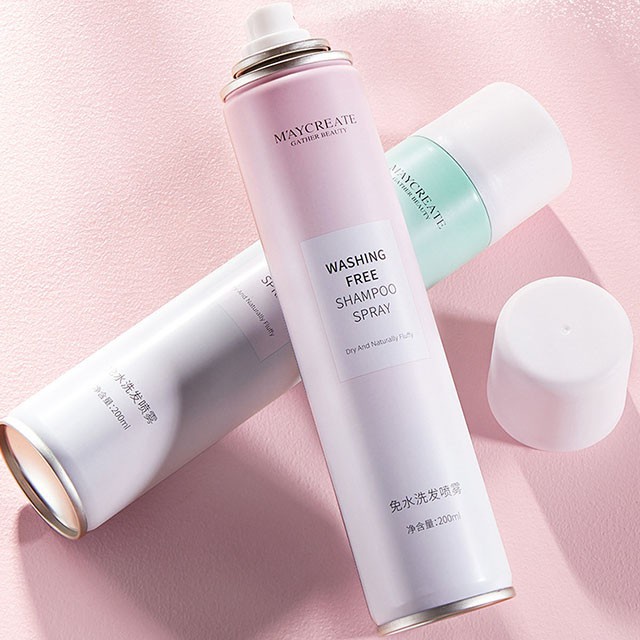 Dầu Gội Khô Maycreate Washing Free Shampoo 200ml - Giúp Sạch Tóc, Phồng Chân Tóc, Hương Thơm Dễ