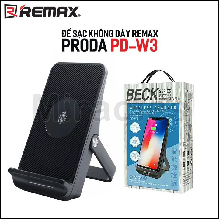 Đế Sạc Không Dây Remax Proda PD-W3 / Remax W3 / Remax PD W3 / Remax Proda W3 Hỗ Trợ Sạc Nhanh 10W
