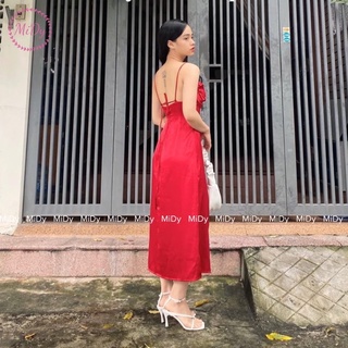 VÁY LỤA CAO CẤP VẢI 2 LỚP - MIDY (ảnh tự chụp)