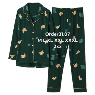 BỘ ĐỒ NGỦ PIJAMA CHUỐI ĐỦ SIZE