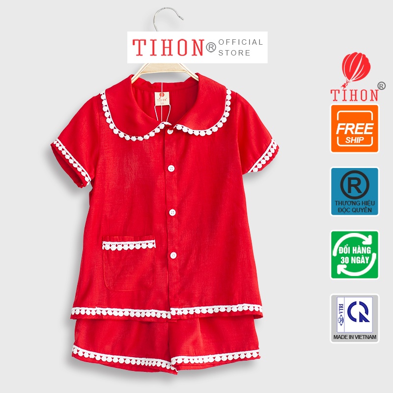 Bộ Pijama Bé Gái TIHON Thiết Kế Chính Hãng Mặc Cực Xinh