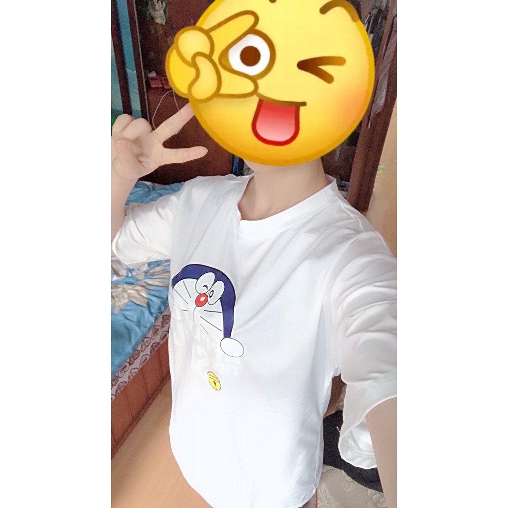 Áo thun tay ngắn in hình Doraemon 4 màu tùy chọn cho nữ size s - 5xl