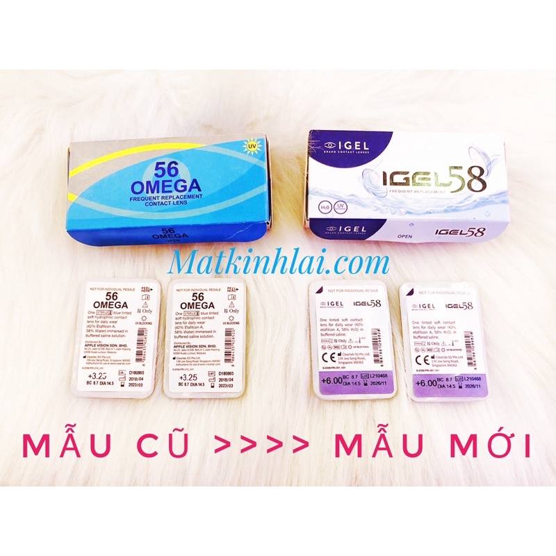 (8.7/14.5) Kính áp tròng 1 tháng cận thị-viễn thị Igel 58-OMEGA 56