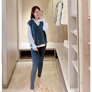 Set gile cổ tim + áo sơmi - ALISA