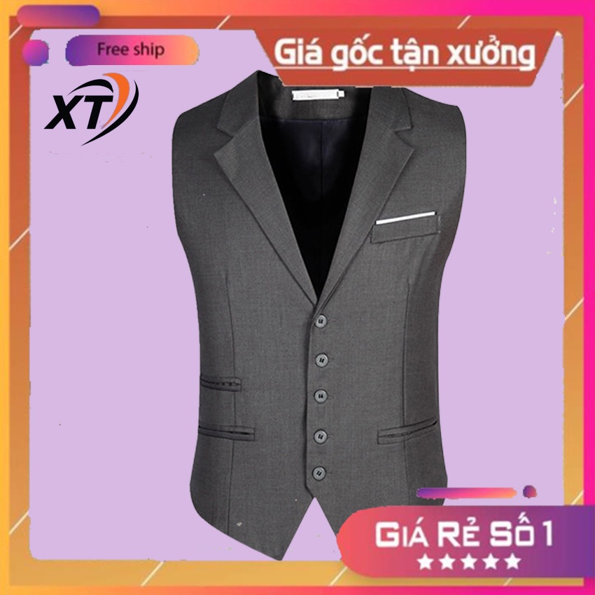 Áo Gile, Áo Gile nam N32 sang trọng lịch lãm, chất liệu mềm, không nhăn, không xù, hàng đặt may tại xưởng.