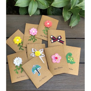 Thiệp Kraft Best Wishes handmade khổ 10cmx15cm kèm bao thư Kraft