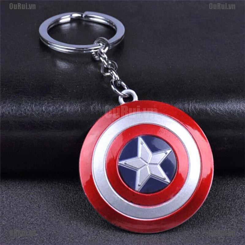 Móc Khóa Hình Khiên Captain America Dễ Thương