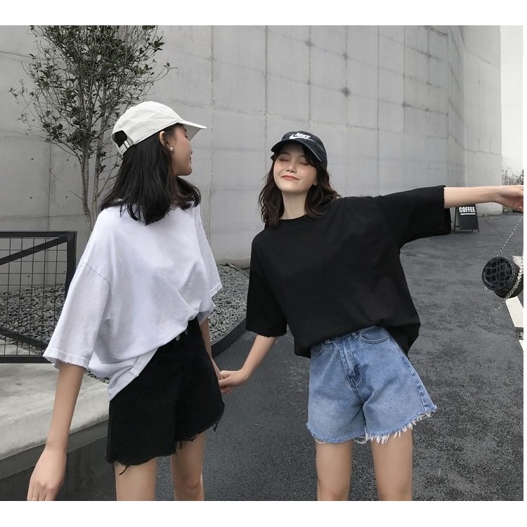 áo thun tay lỡ nam &amp; nữ FOME RỘNG chất thun xịn 4T04