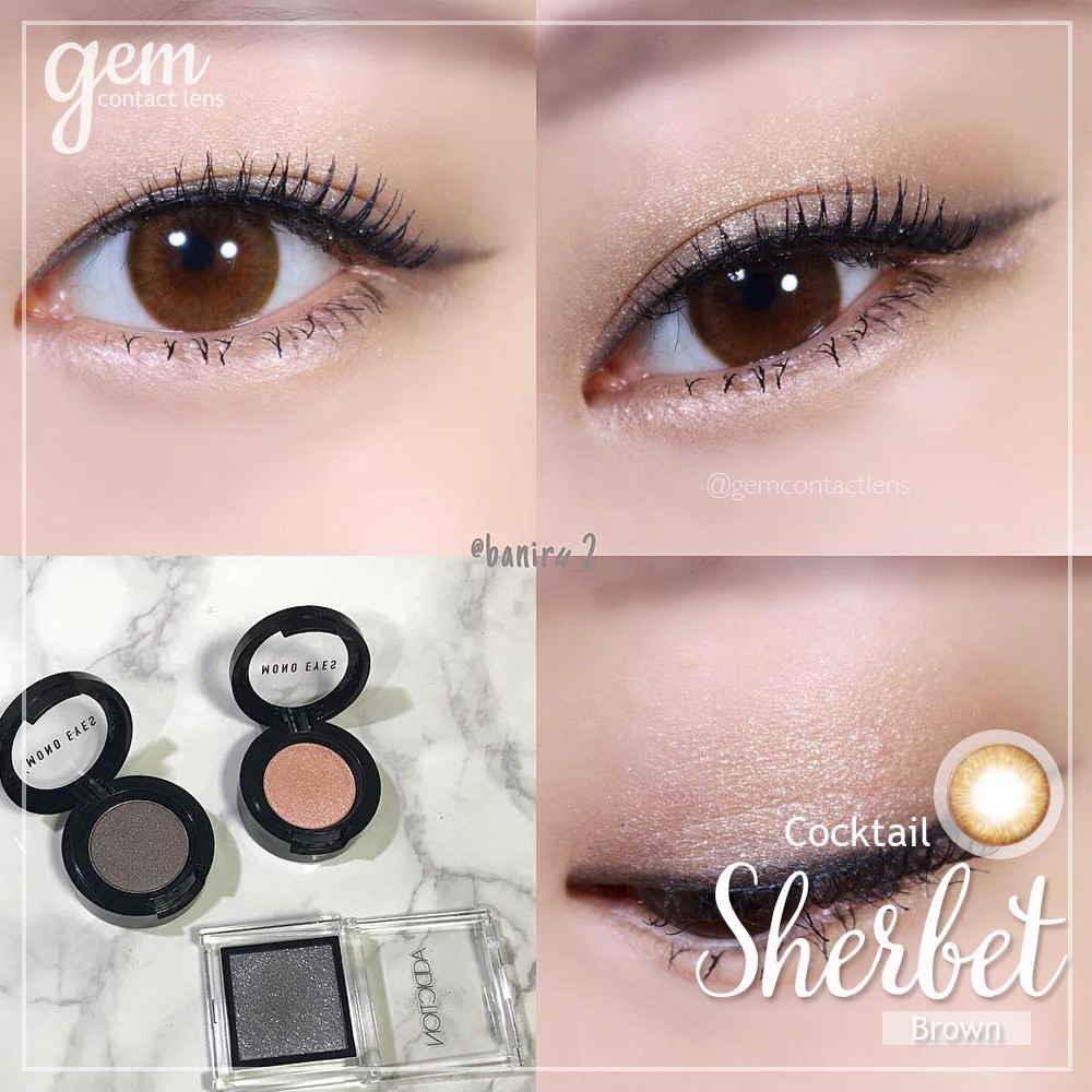 [Lens 1 Ngày] Áp Tròng SHERBET BROWN - LENS ME KOREA Lens Ẩm Cao Không Giãn Tự Nhiên, Phù Hợp Cho Mắt Nhạy Cảm