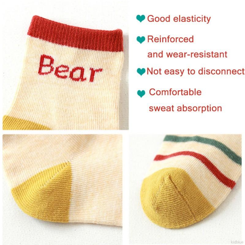 Bộ 5 Đôi Vớ Vải Cotton Phong cách Hàn Quốc Cho Bé