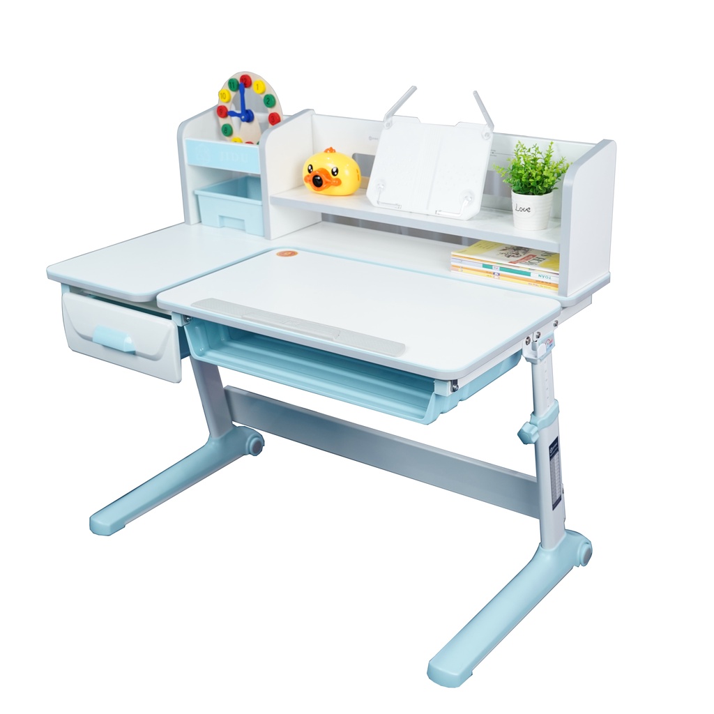 BÀN HỌC THÔNG MINH CHỐNG GÙ, CHỐNG CẬN CAYABE CB-002 CHO BÉ DÀI 1M MÀU XANH