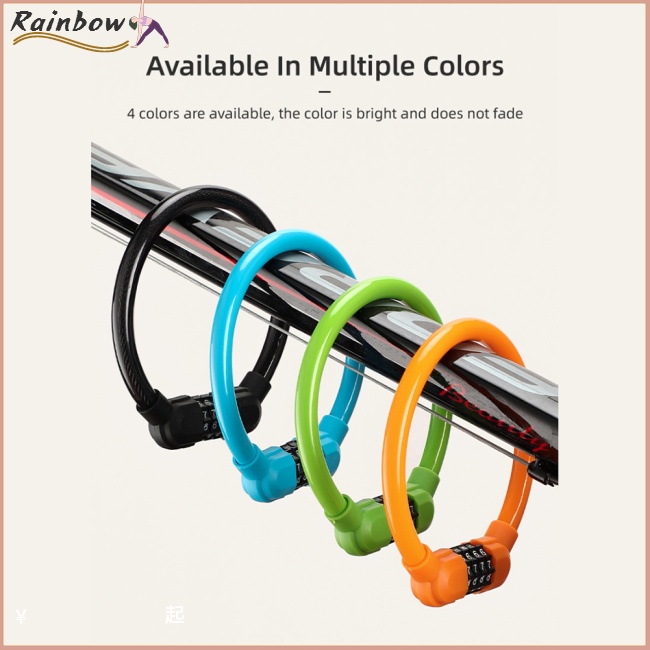 Ổ Khóa Bốn Số Thông Minh Chống Trộm Hình Oval Nhỏ Gọn Dành Cho Xe Đạp