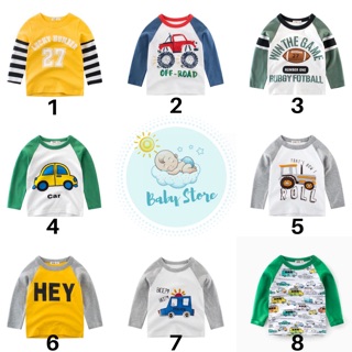 Áo 27Kids dài tay cho bé trai, chất cotton 100%