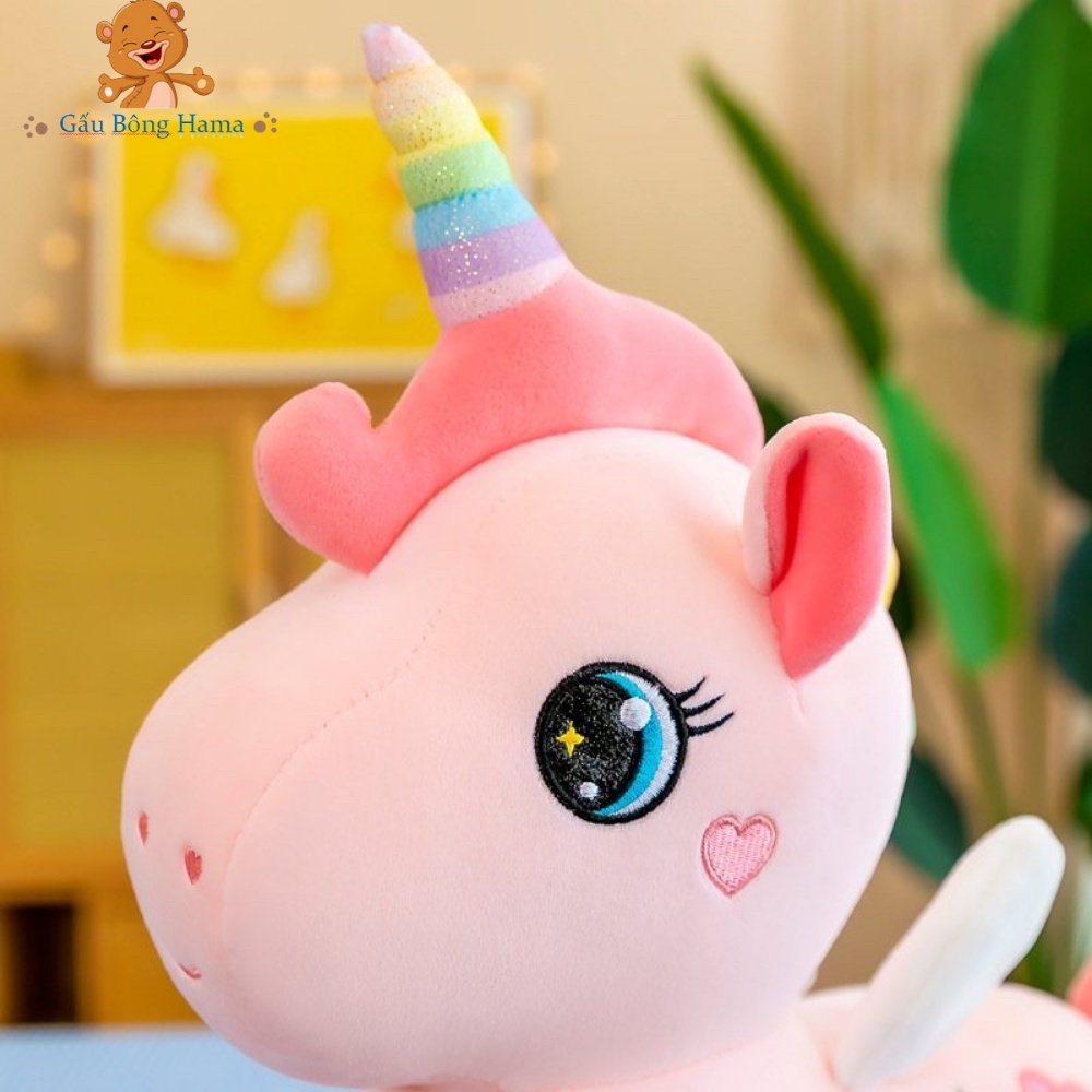 Gấu Bông Kì Lân Hoa Đứng - Ngựa Unicorn Gấu Bông Hama