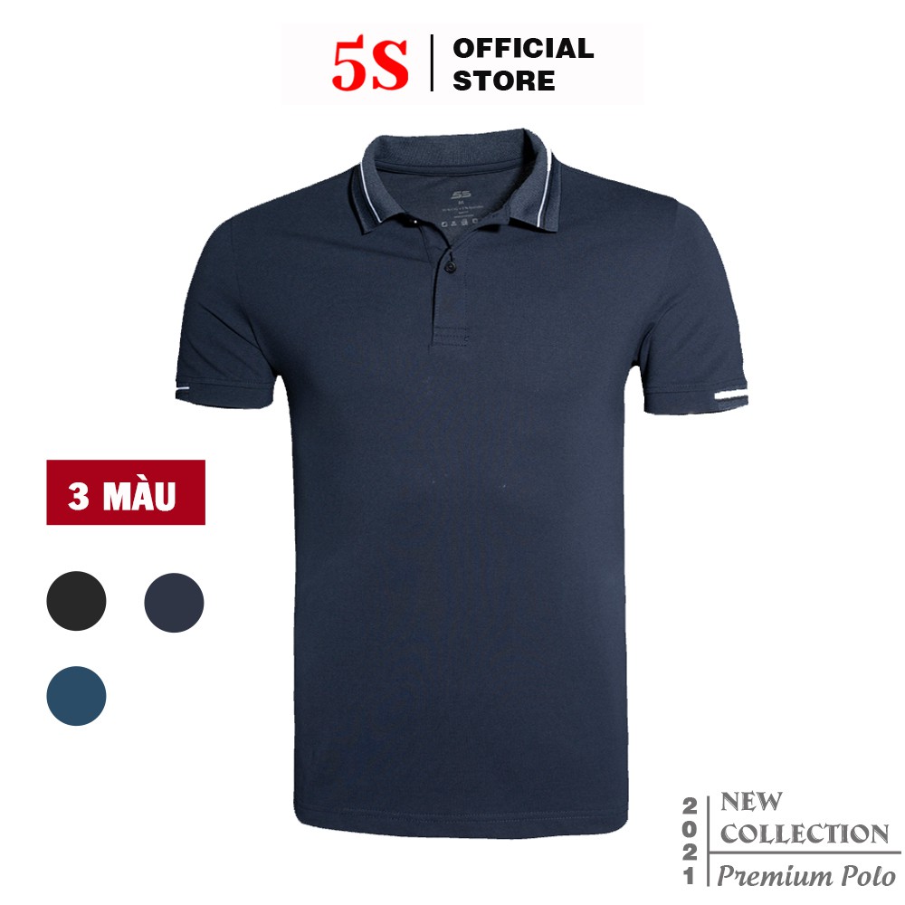 [MUA 2 GIẢM 30K] Áo Thun Nam Có Cổ 5S Tay Ngắn, Chất Liệu Thun Premium Thấm Hút Cực Tốt (APC21004-01)