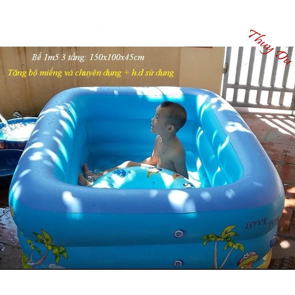 Bể bơi cho bé 3 tầng 150x110x55cm