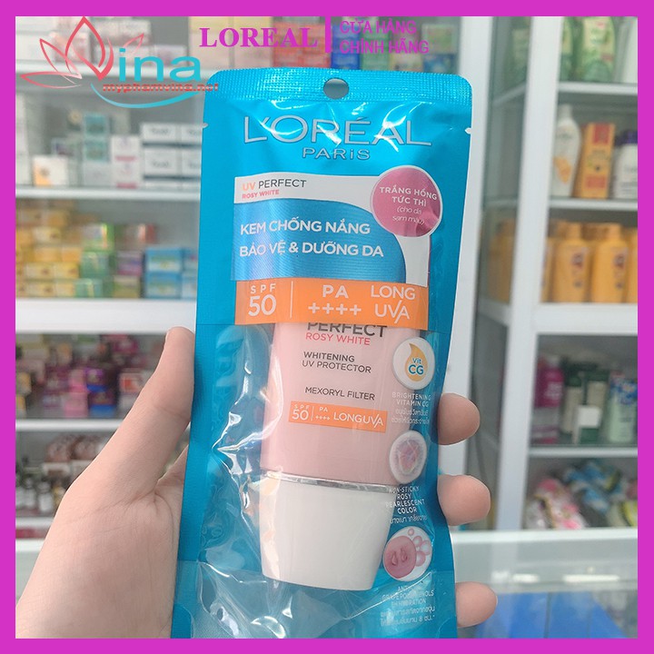 Kem Chống Nắng Loreal SPF50+ PA++++ 30ml( màu hồng)