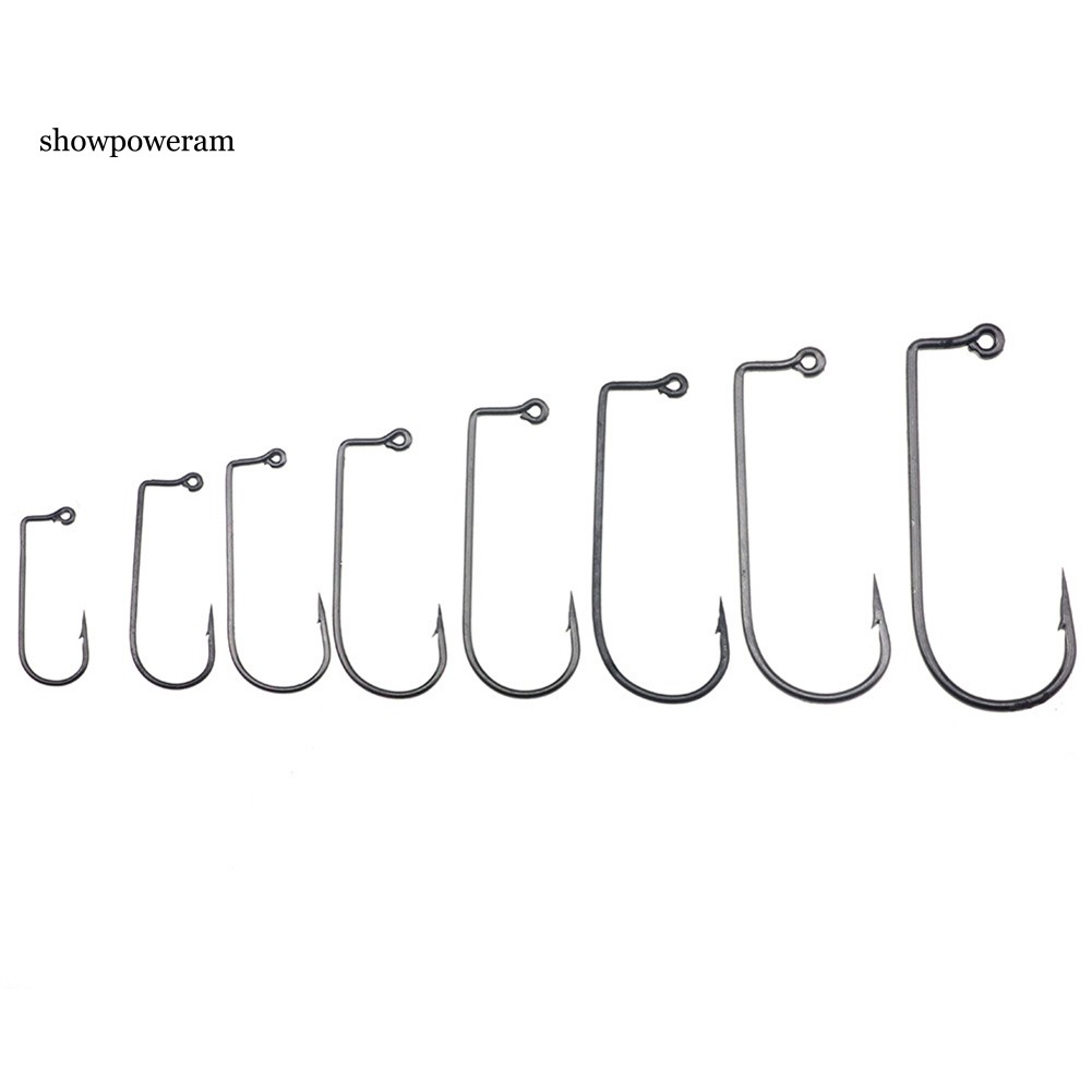 Set 100 móc câu cong 90 độ bằng thép carbon chất lượng cao cho câu cá biển