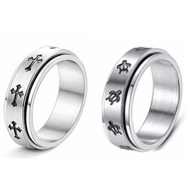 Tmdbyx Nhẫn Trang Sức Chất Liệu Thép Không Gỉ y2k Có Thể Xoay Giúp Giảm Căng Thẳng