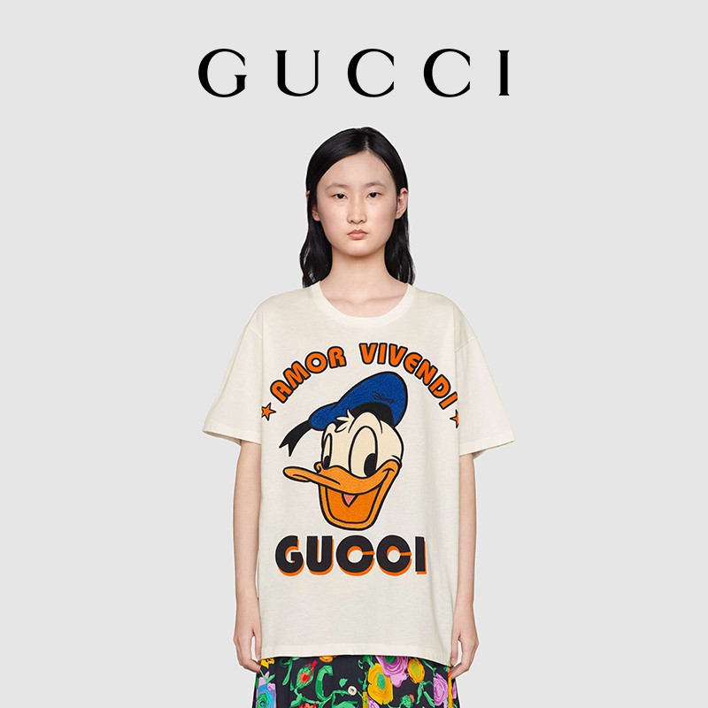 Áo Thun Gucci Họa Tiết Hình Vịt Donald