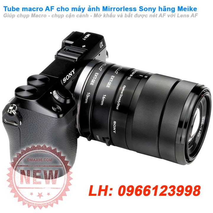 Ống nối Tube Macro AF cho máy ảnh Sony - Canon M - Fujifilm