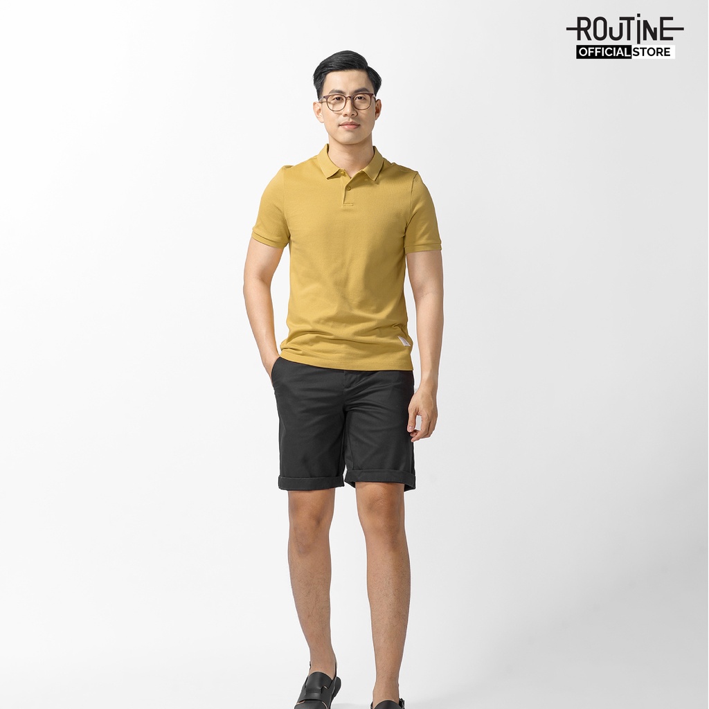 Áo polo nẹp cổ có nút point label form fitted Routine 10F20POL020
