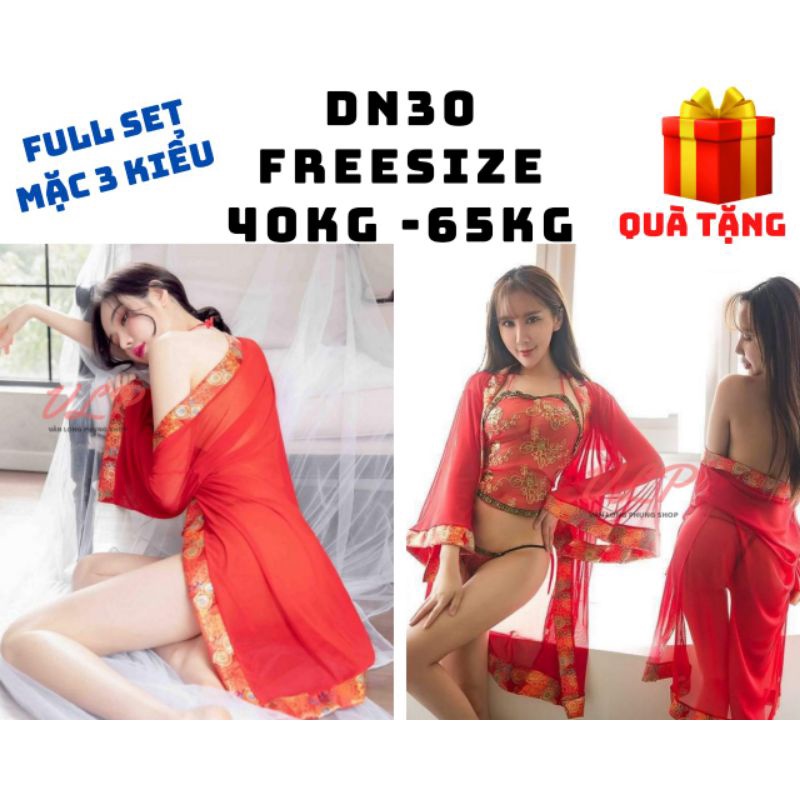 [BIGSIZE_80KG]_DN30_Set bộ Cosplay Võ Tắc Thiên_Yếm &amp; áo choàng