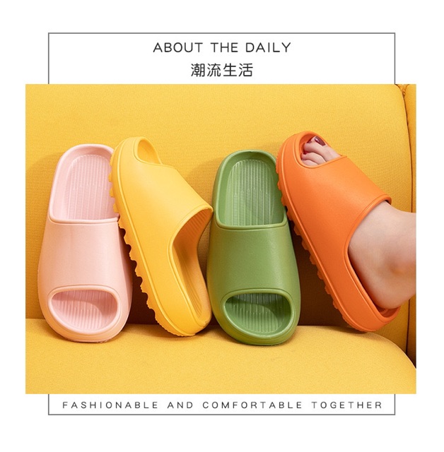 Dép quai ngang yz slide unisex bánh mì phiên bản giới hạn hot trend 2020